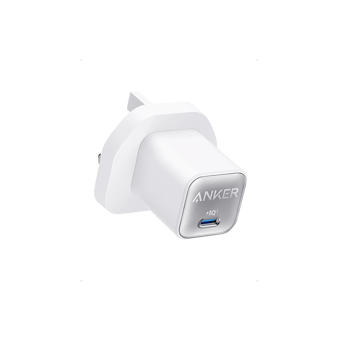 Anker 511 Nano 3 GaN 30W USB-C Wall Charger - White in Qatar Anker 511 Nano 3 GaN 30W USB-C Wall Charger - White in Qatar